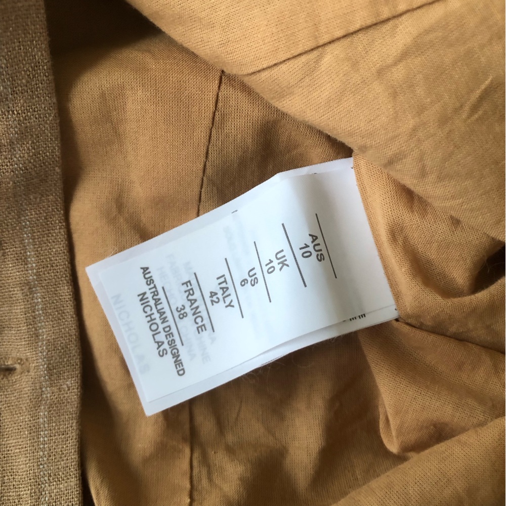 Nicholas Colbie Striped Linen Vest Sz6 - Picture 7 of 8